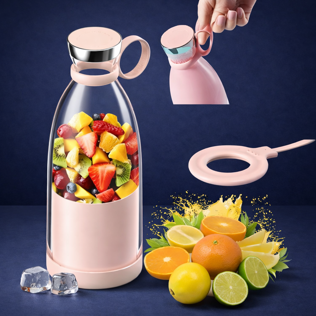 Portable Fresh Juice Blender (350ML) Mini Juicer & Smoothie Maker